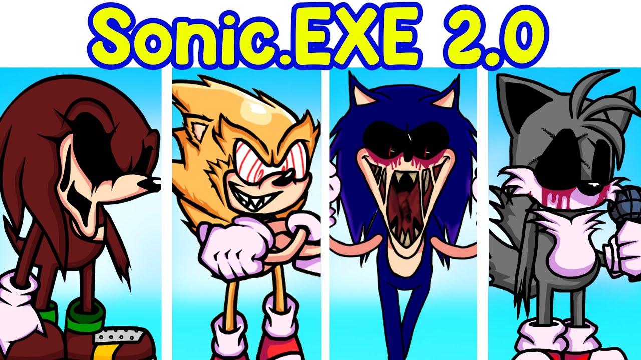 Friday Night Funkin' VS Sonic.EXE 2.0 Update FULL WEEK (All Secrets/Endings) (FNF Mod)